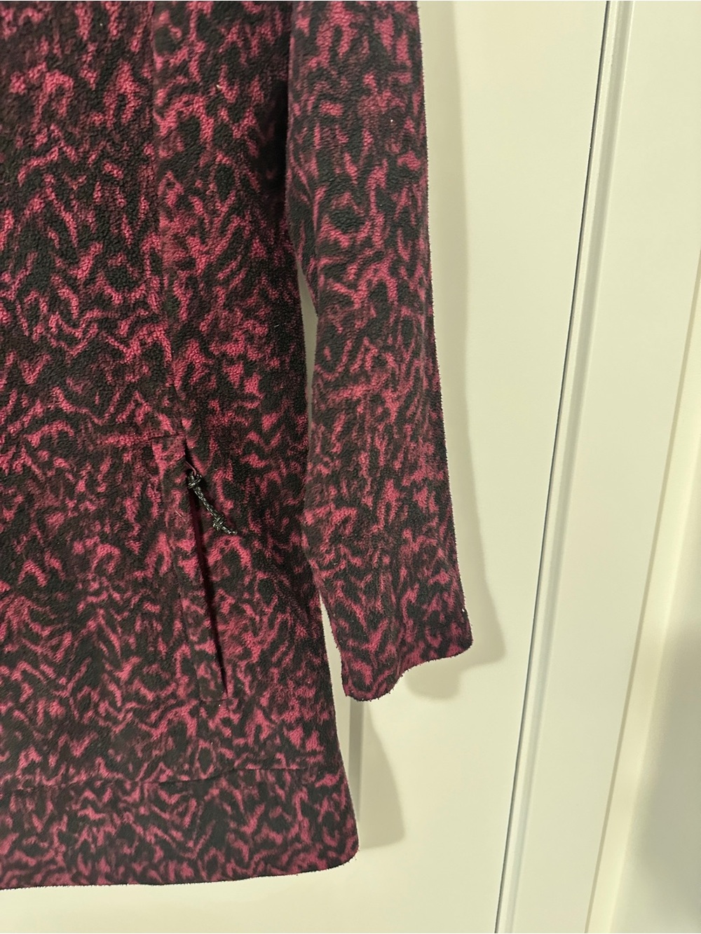 Columbia Ali Peak Fleece Cowl Neck Tunic Pink Black Patterened Size Small - Picture 5 of 12